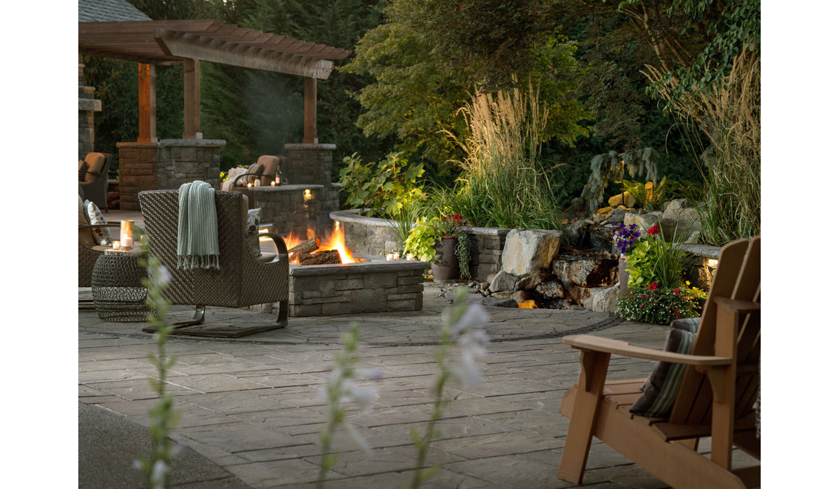 Firepit, Stone Patio, Outdoor Retreat