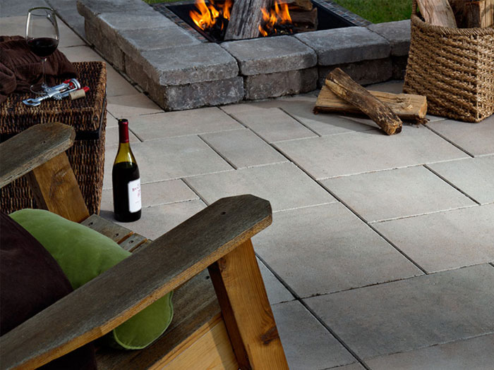 Paver Patio with Sunken Firepit