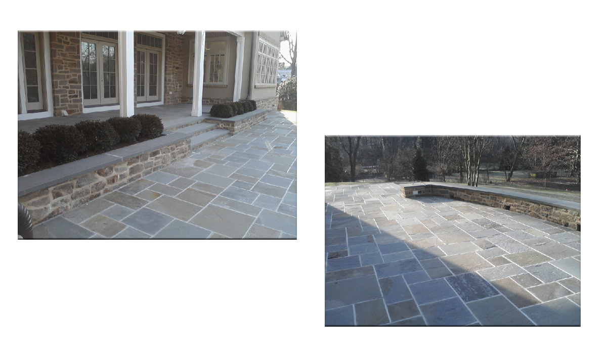 Bluestone Patio and Home Entrance by Hamptons Masonry Design