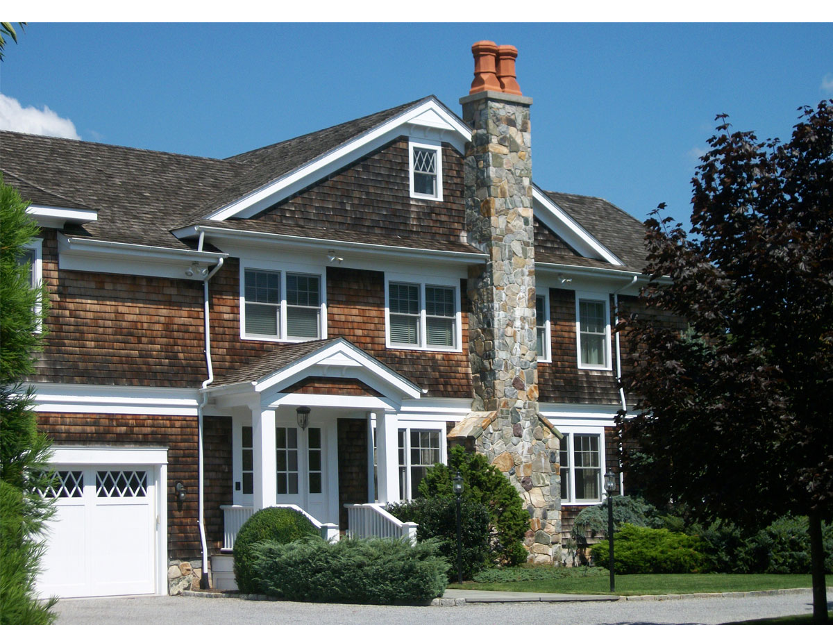 Stone Facing Chimney Design