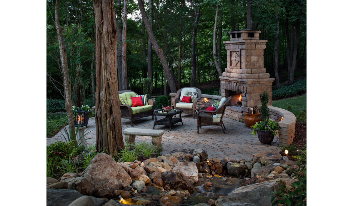 Outdoor Fireplace Sanctuary